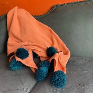 Woven Orange Blanket